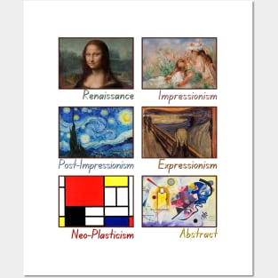 Renaissance Impressionism Post Impressionism Expressionism Neo-Plasticism Abstract Art Movements Posters and Art